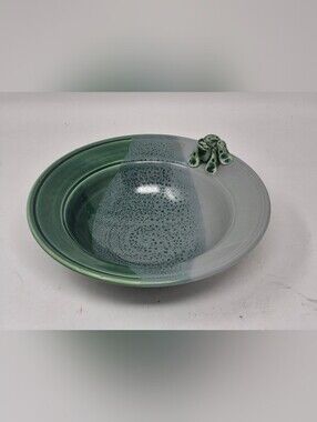 Studio Pottery Dish With Frog
